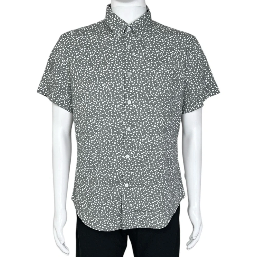 Jachs Floral Short Sleeve Button Down Shirt - sz Medium - Picture 2 of 5